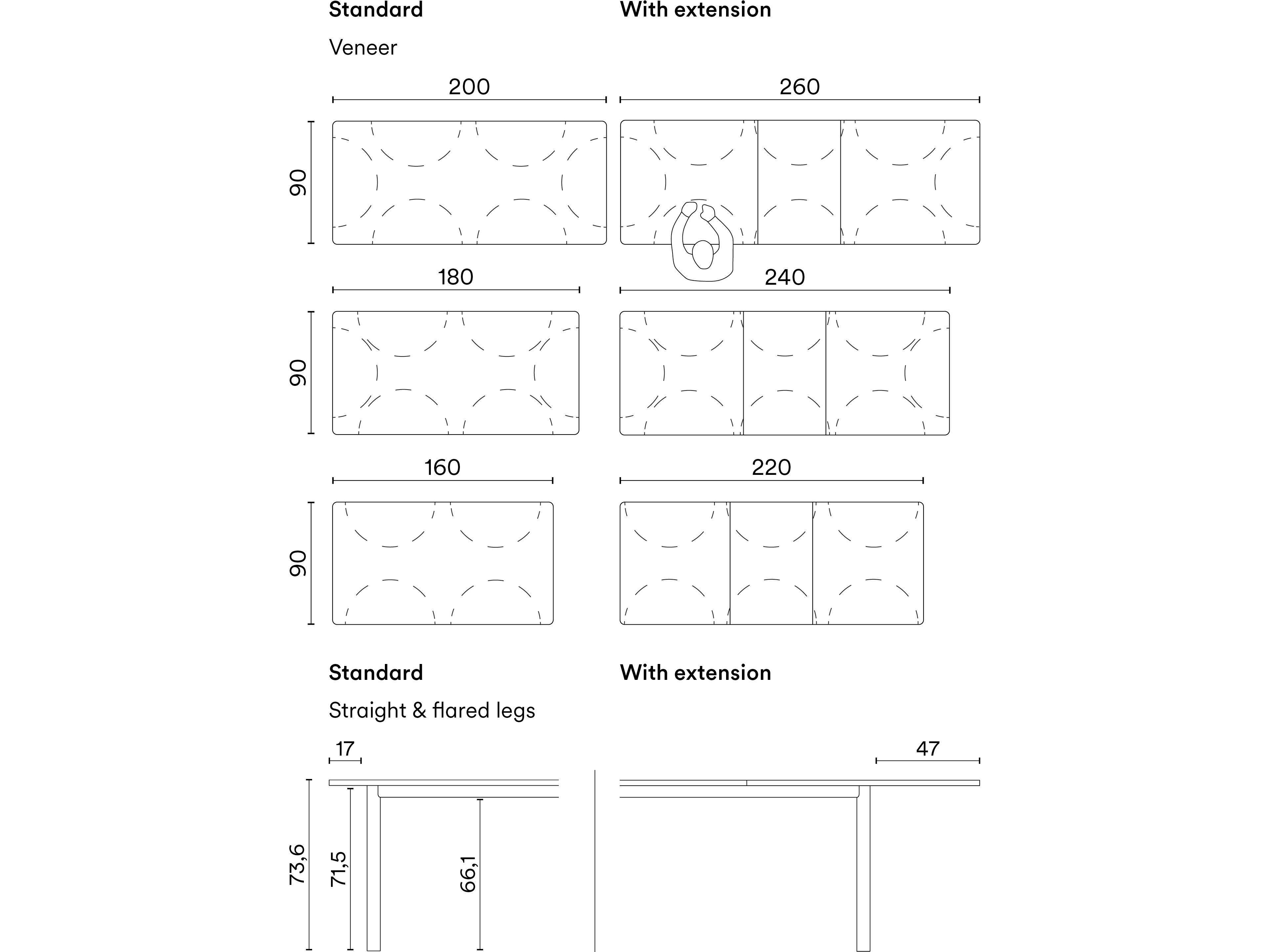 Прямоугольный выдвижной стол из шпона Noah Living Wendel ARCH-00052466 - Вид №2