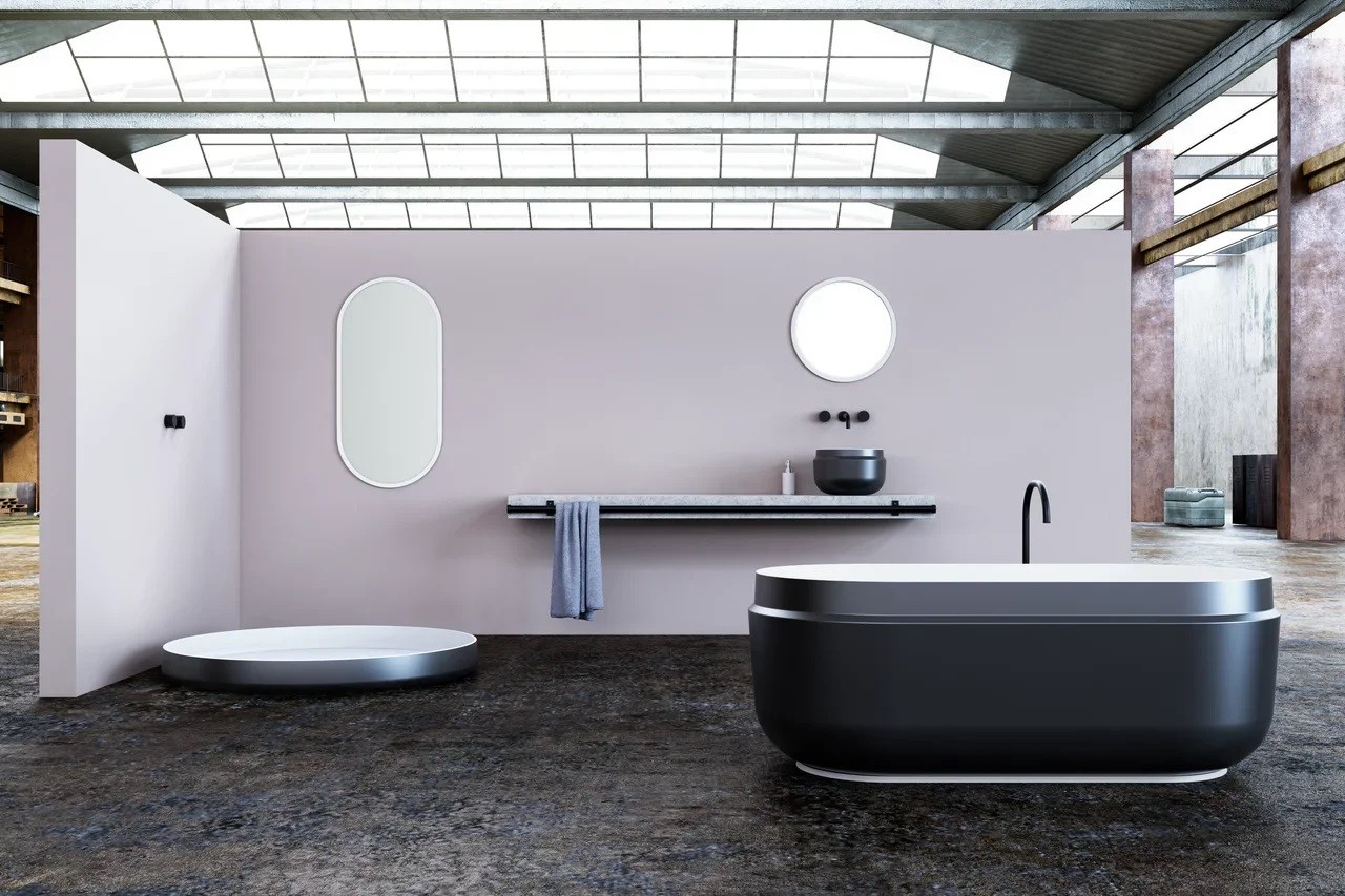 Ванна из искусственного камня Kerrock Boul 01231 WHITE Словения Kolpa-San  - Вид №1