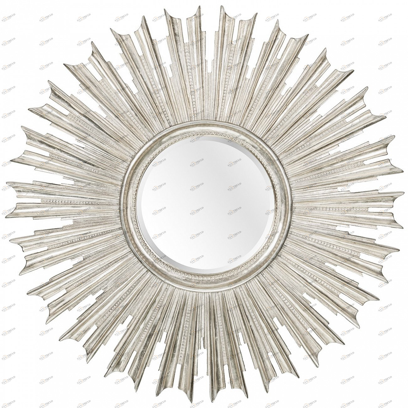 Зеркало-солнце 100 см античное серебро Sunny Silver ART-ZERKALO ДИЗАЙНЕРСКИЕ 00-3884095 Зеркальный;серебро 