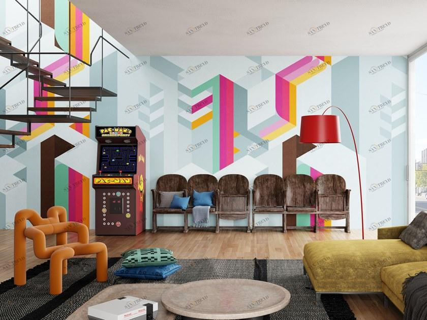 Inkiostro Bianco Моющиеся геометрические обои Inediti 04 - arcade sun-id-1349015