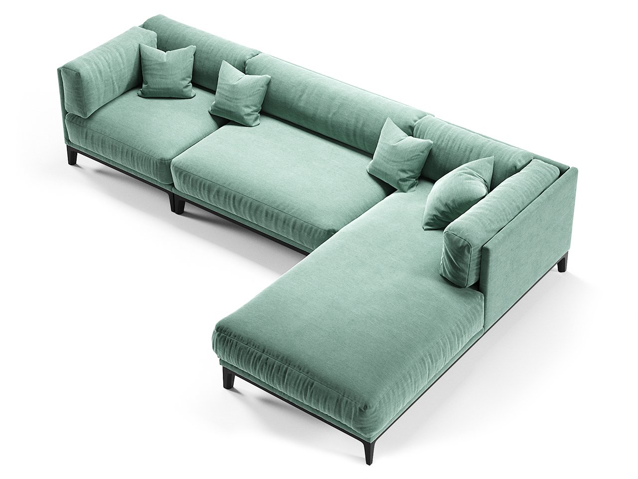 Диван Case угловой мятный THE IDEA ДИЗАЙНЕРСКИЕ 210547 Зеленый  - Вид №2