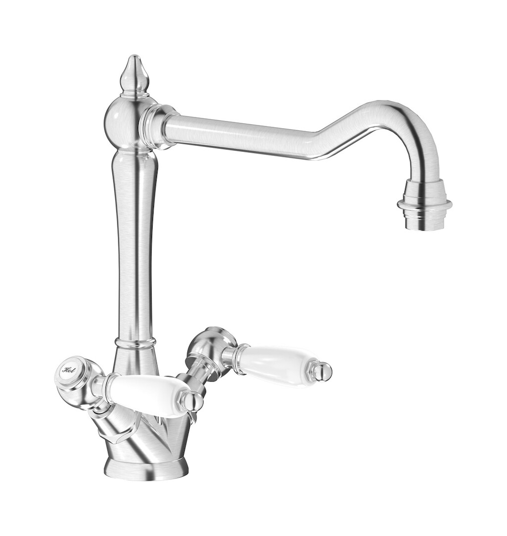 Смеситель для кухни с 2 ручками WE ARE IB hl371ss_2 Brushed Nickel Kitchen