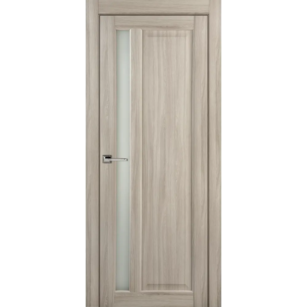 Дверь межкомнатная остеклённая Artens Мария 80x200 см ПВХ цвет шимо с замком в комплекте 82401338 STLM-2051173 