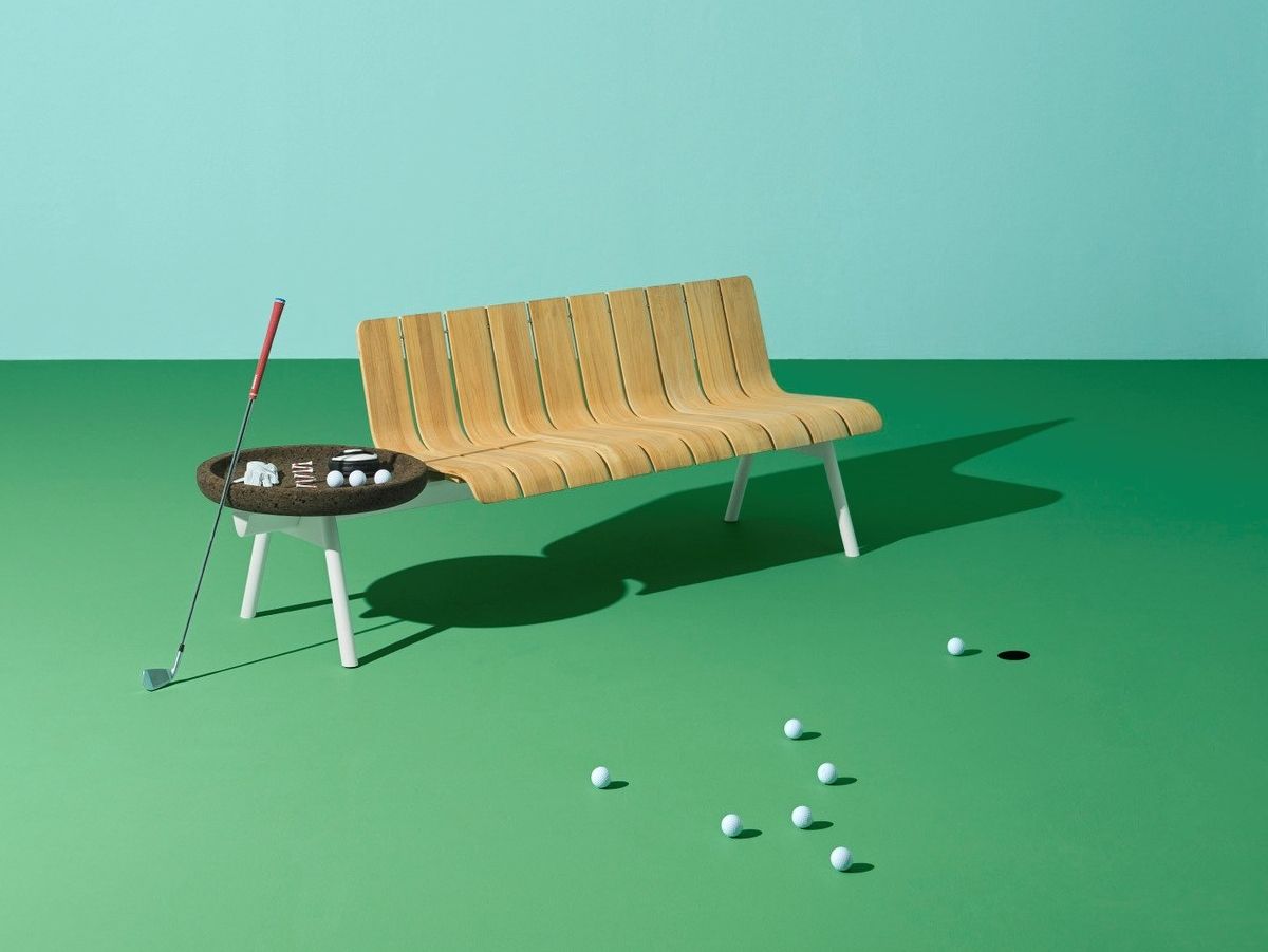 Алюминиевая и деревянная скамья со спинкой Ethimo Ace ARCH-00122616 - Вид №20