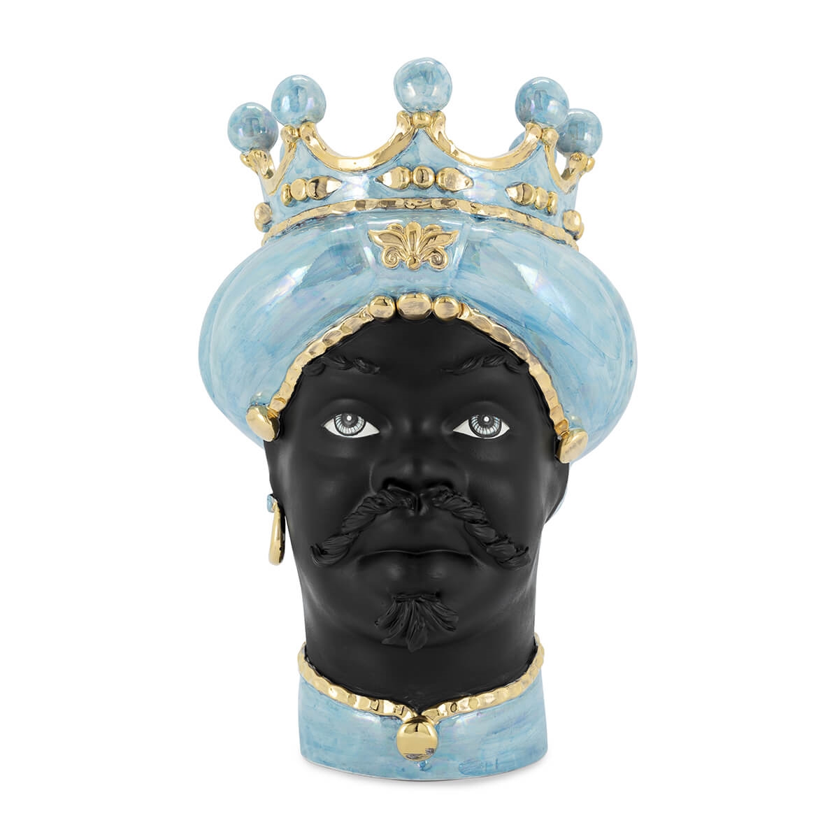 201075-LU ABHIKA ВАЗА MORO MAN MED. СС GOLD FINISH  - Вид №1