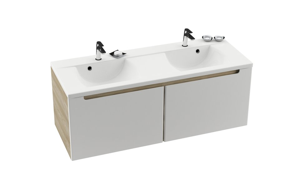 Тумба под умывальник SD-1300 CLASSIC береза/белая Ravak X000000423 - Вид №3