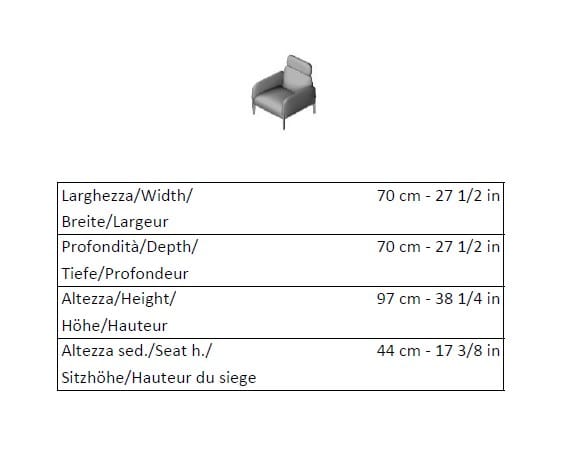 Тканевое кресло с высокой спинкой La Cividina ARCH-00020408 - Вид №3