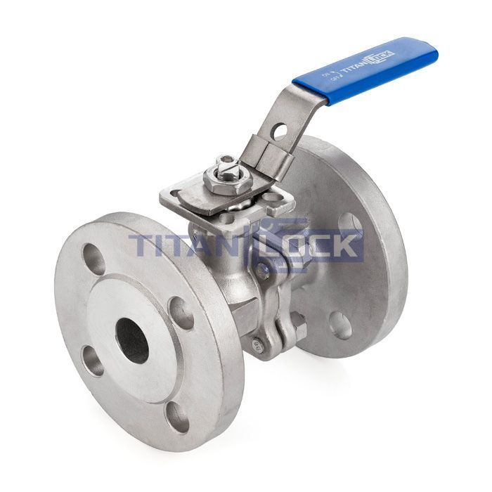 Кран шаровый фланцевый двухсоставной, нерж. 304, DN20 TL75TPFBVS TITAN LOCK 