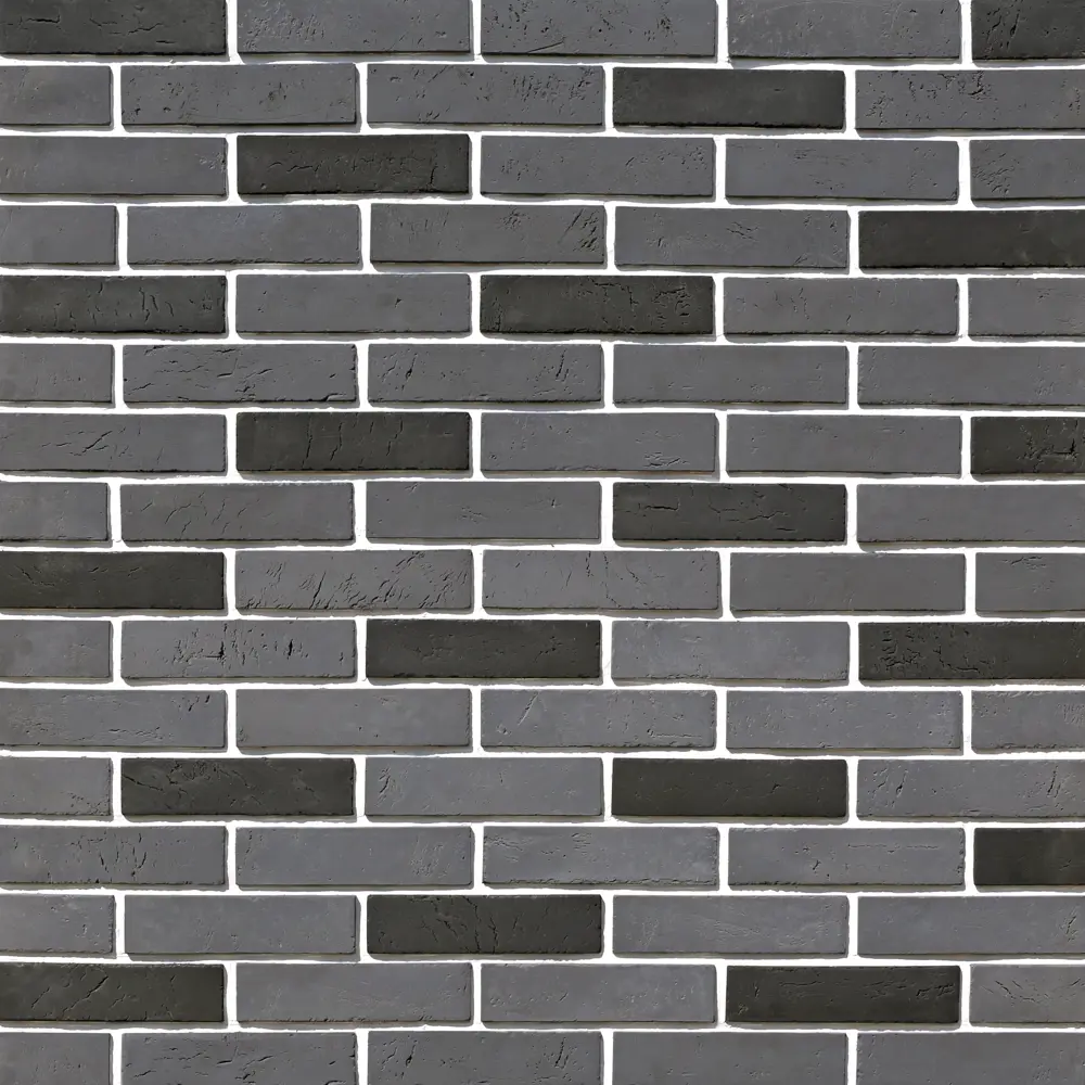 82274650 Камень искусственный White Hills Терамо Брик черный 0.65 м² STLM-0023715