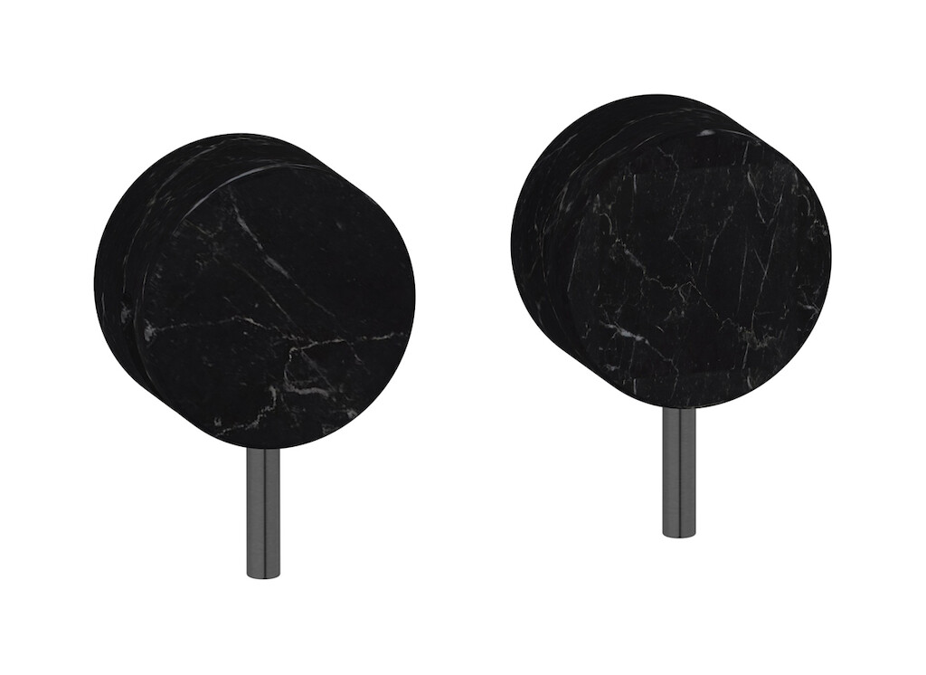 Встроенный смеситель для душа на 2 отверстия на 1 потребителя. WE ARE IB mr400cs_2 Brushed Black Chrome Marmo