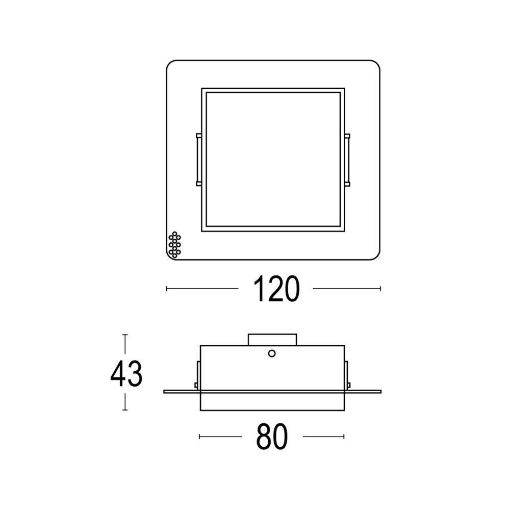Comfort Dark SQ Trimless Ghidini Comfort Dark SQ .01 Белый (Матовый)  - Вид №1