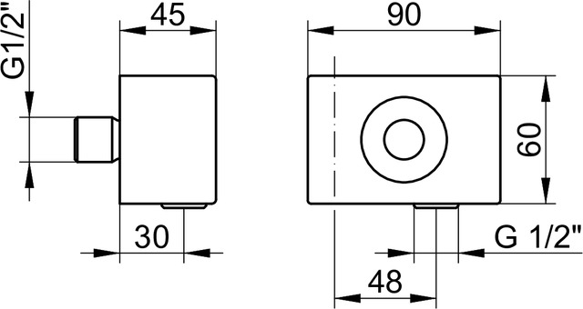 51192030000 Соединение-вывод для шланга DN 15 KEUCO Edition 11 - Вид №2