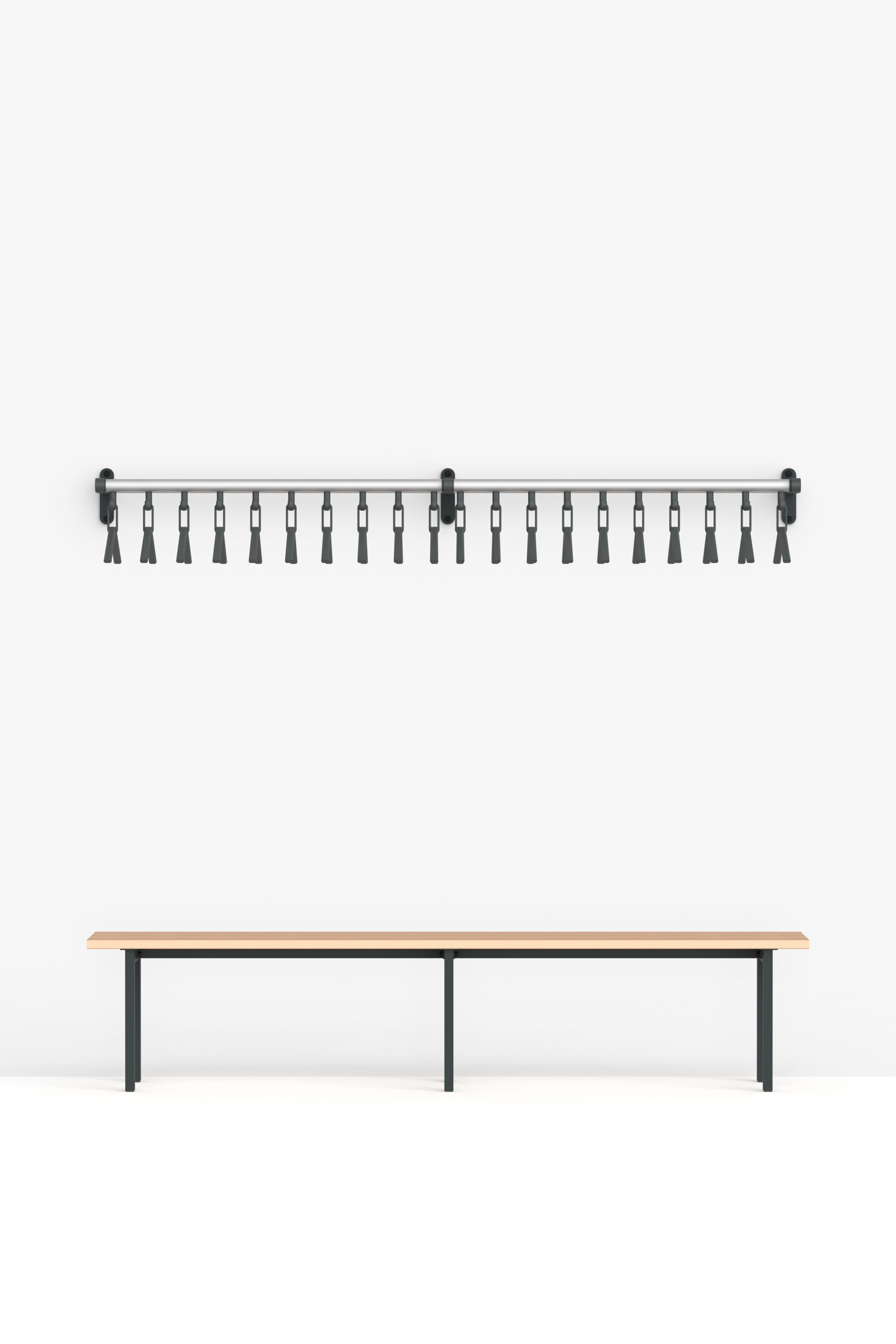 Скамейка для спортивных сооружений из бука FUNCTIONALS Tertio ARCH-00014013 - Вид №14