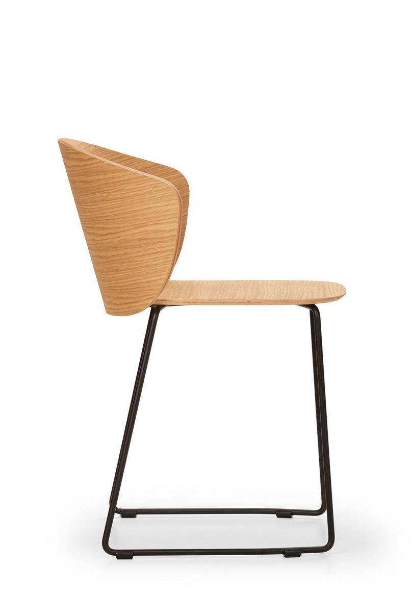 True Design Штабелируемое кресло-санки из стали и дерева Not wood Nt 1005 - Вид №5