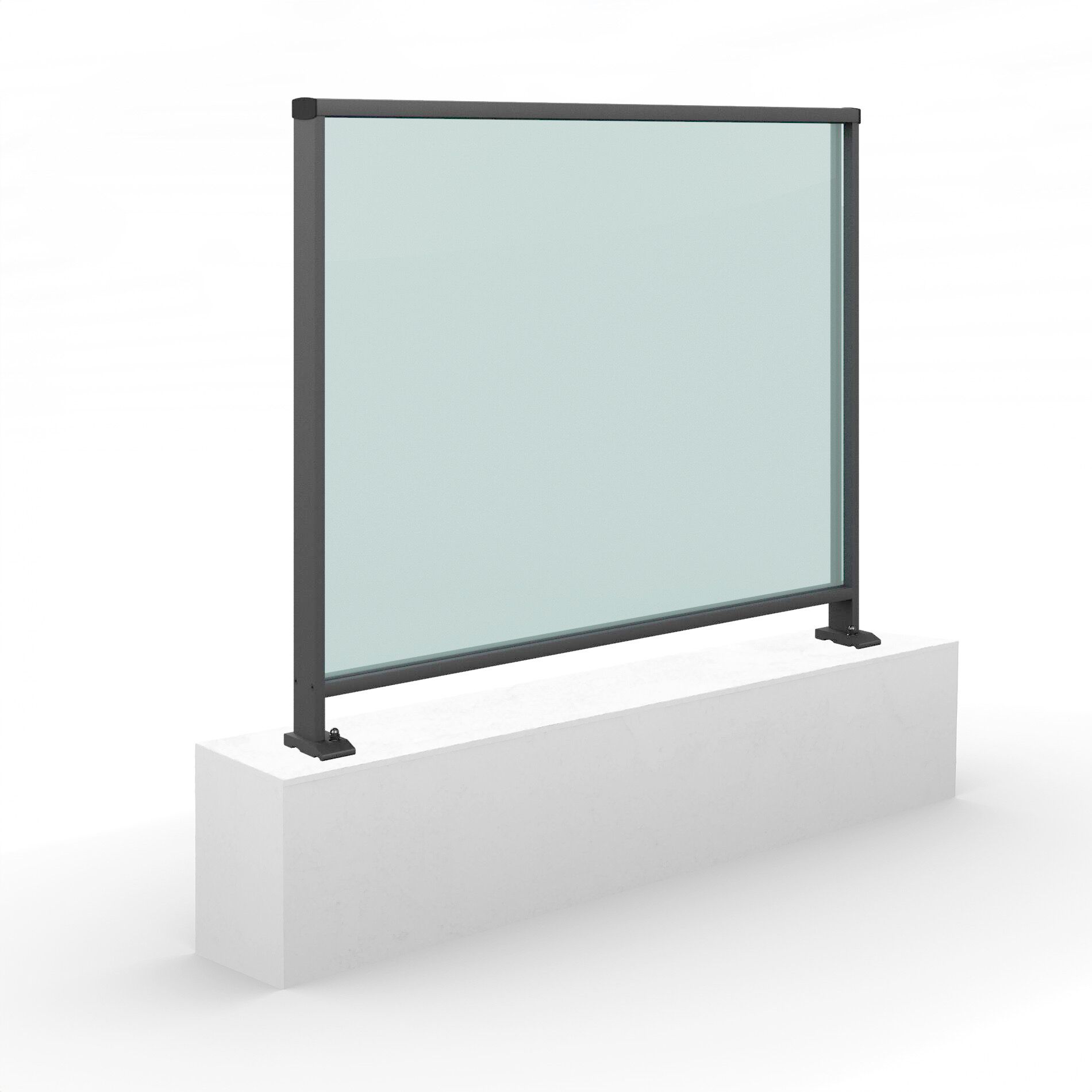 Перила из алюминия и стекла ALUVETRO модульная балюстрада ARCH-00094799 - Вид №9