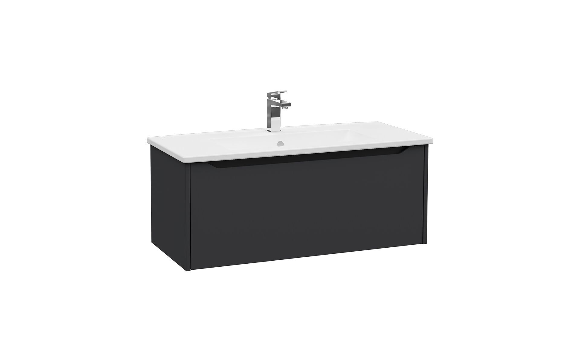 Подвесной шкаф для умывальника с ящиками со встроенной раковиной VitrA Bathrooms Integra Square ARCH-00078729 - Вид №3