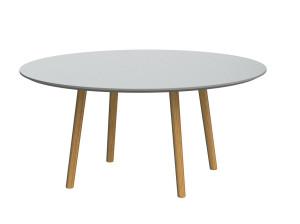 Круглый стол с ножками из массива дуба