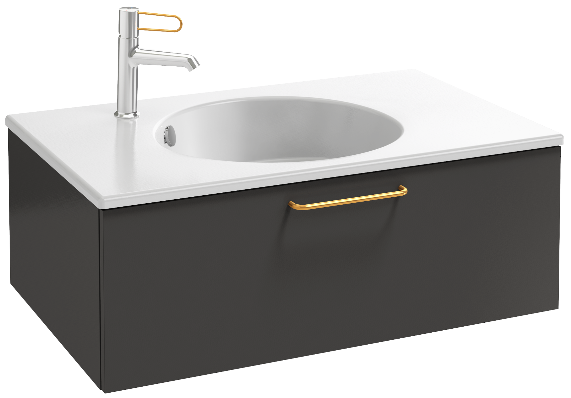 EB2515-R8-E10 Тумба под столешницу 80 см, 1 ящик, золотая ручка JACOB DELAFON ODÉON RIVE GAUCHE ODEON RIVE GAUCHE