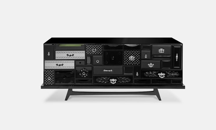 0-076 Черный буфет Mondrian  Boca Do Lobo  - Вид №17