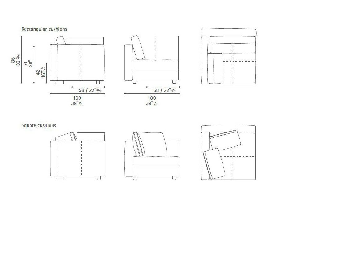 Кожаный модульный угловой диван Poltrona Frau коллекция - диваны и кресла ARCH-00060847 - Вид №24