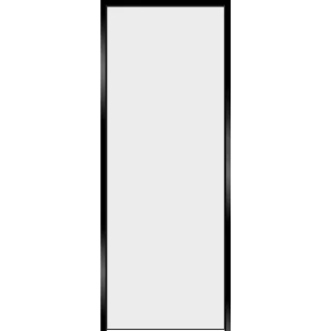 Дверь межкомнатная глухая Invisible Opt 60x200 см левая алюминий цвет белый с черной кромкой 89439064 STLM-2043356