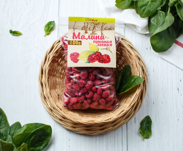 7108 Малина сушеная лесная Вкусляндия 