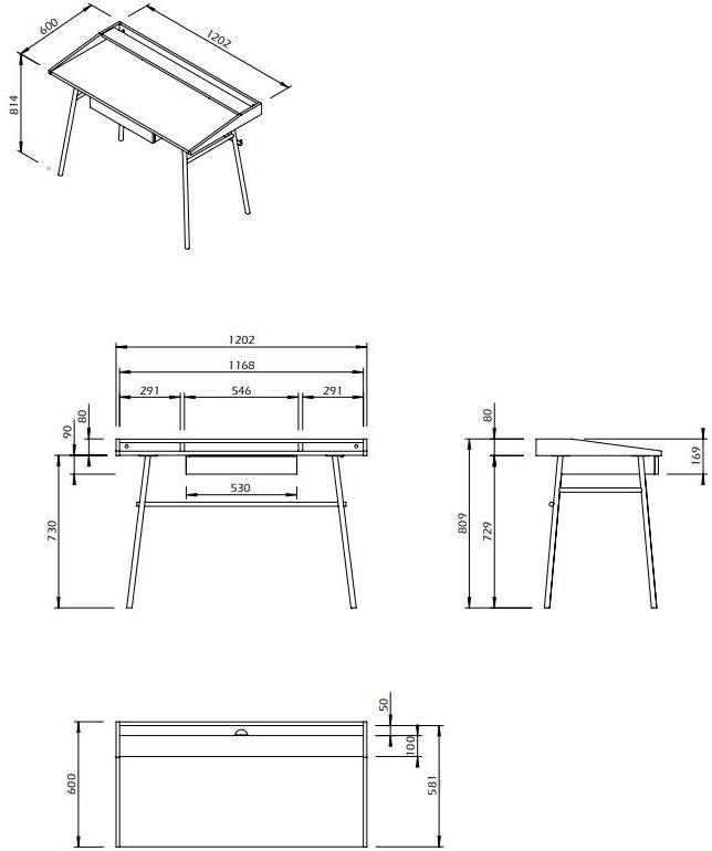 TemaHome Письменный стол с ящиками Ply 9003.053979 - Вид №9
