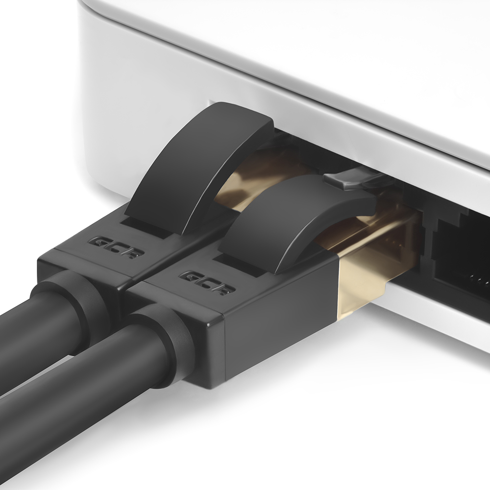 GCR-LNC701-20.0m патч-корд prof категории 7 ethernet 20.0m f/ftp, rj45, cu, 28 awg, литой, прямой , черный, экранированные коннекторы Greenconnect Santreyd  - Вид №2