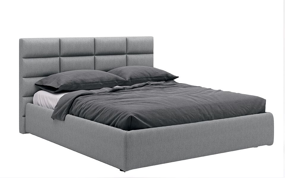 Двуспальная кровать из ткани с мягким изголовьем Febal Casa KIM ARCH-00076897 - Вид №1