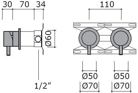 MINA Смеситель для душа из нержавеющей стали Stiriana 6900 - Вид №1