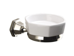 Керамическая и латунная настенная мыльница