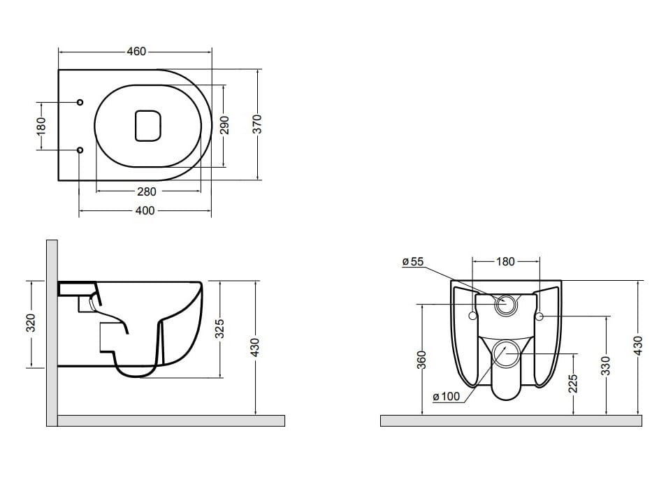 Керамический подвесной туалет Axa Glomp ARCH-00072273 - Вид №8