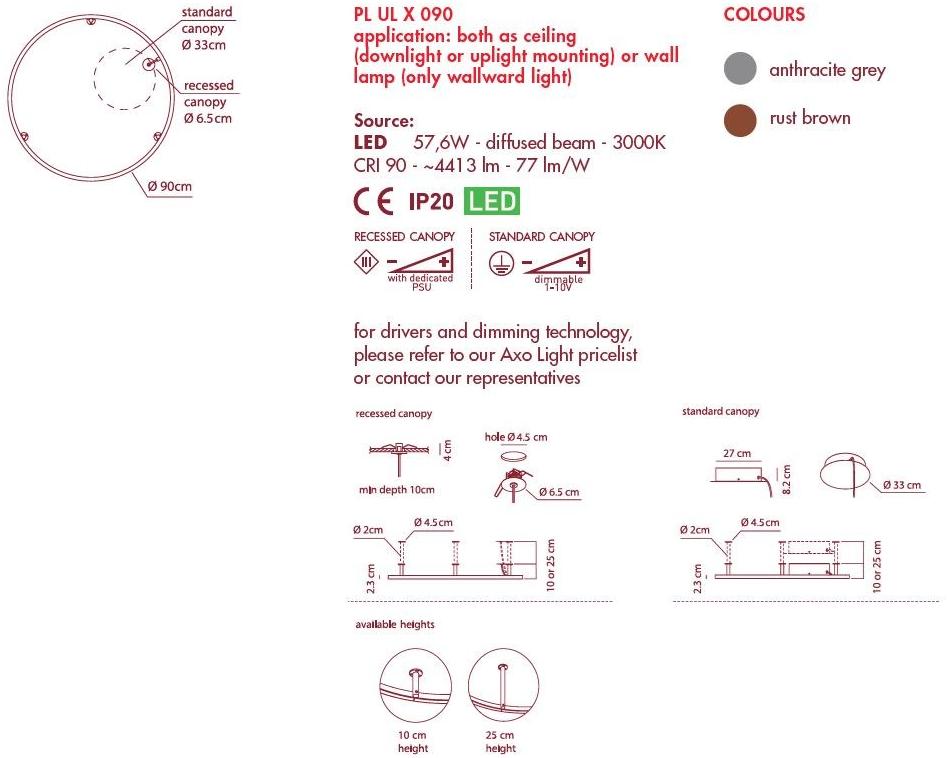 AXOLIGHT Настенный светильник из алюминия U-light sun-id-1406038 - Вид №2