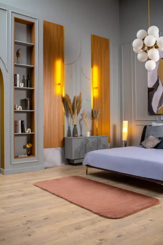 91229184 Коврик для ванной комнаты Arya Home 8680943226518 100x60см цвет коричневый STLM-0967718