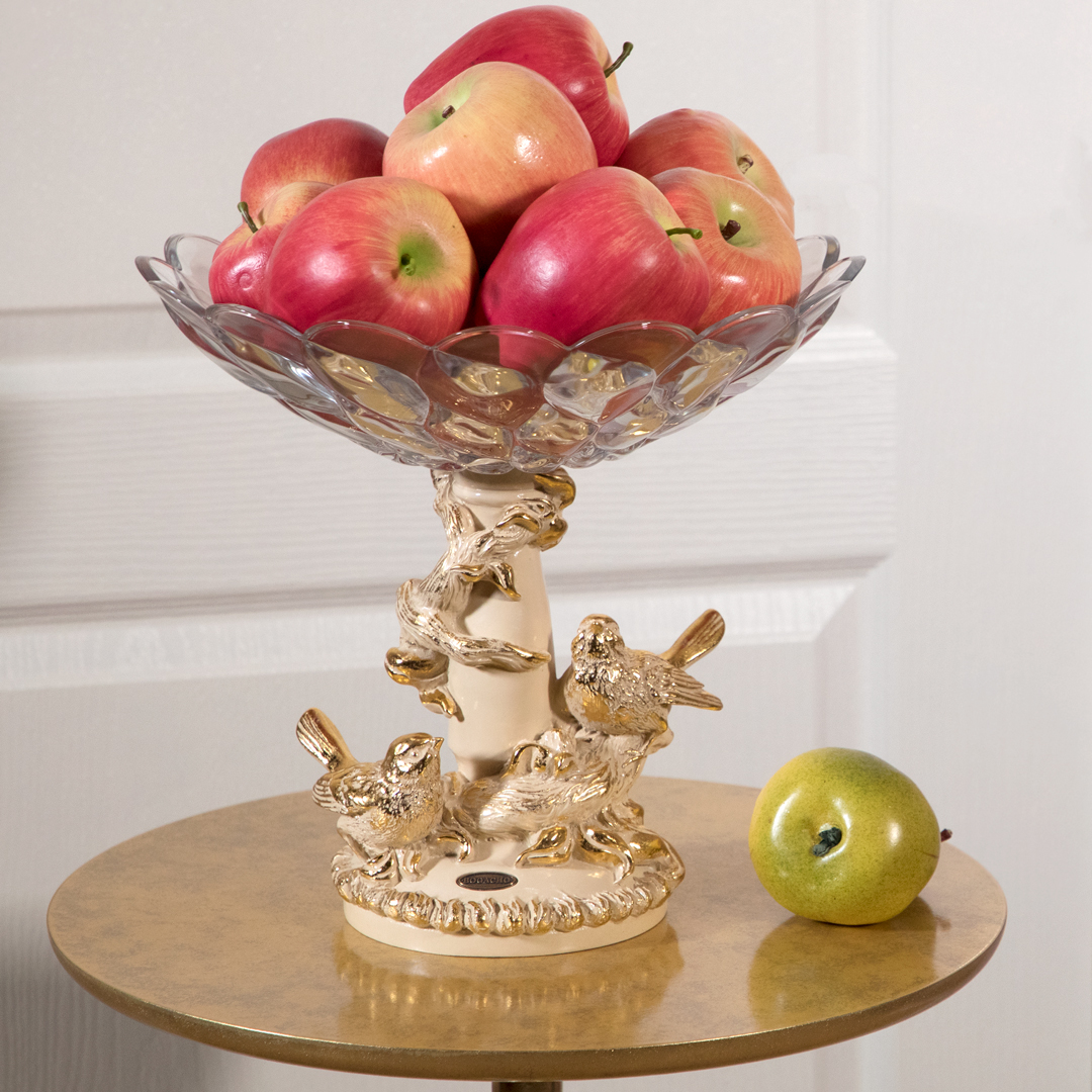 52089 Фруктовница-конфетница Мелодия любви Айвори BOGACHO 4627179656386 - Вид №1