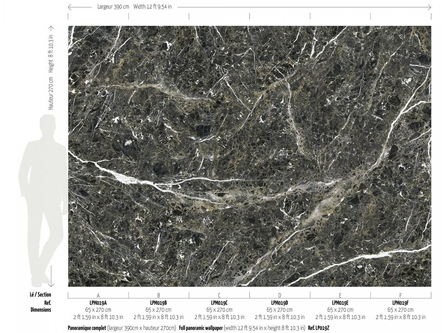 Koziel Панорамные моющиеся обои с эффектом мрамора Marbles Lpm019-x - Вид №3