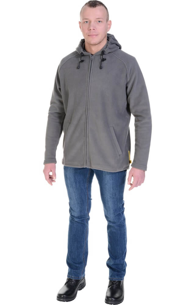 61245 Толстовка флисовая с капюшоном темно-серая  Одежда для промоакций  размер 48-50/170-176 Спецодежда  - Вид №4