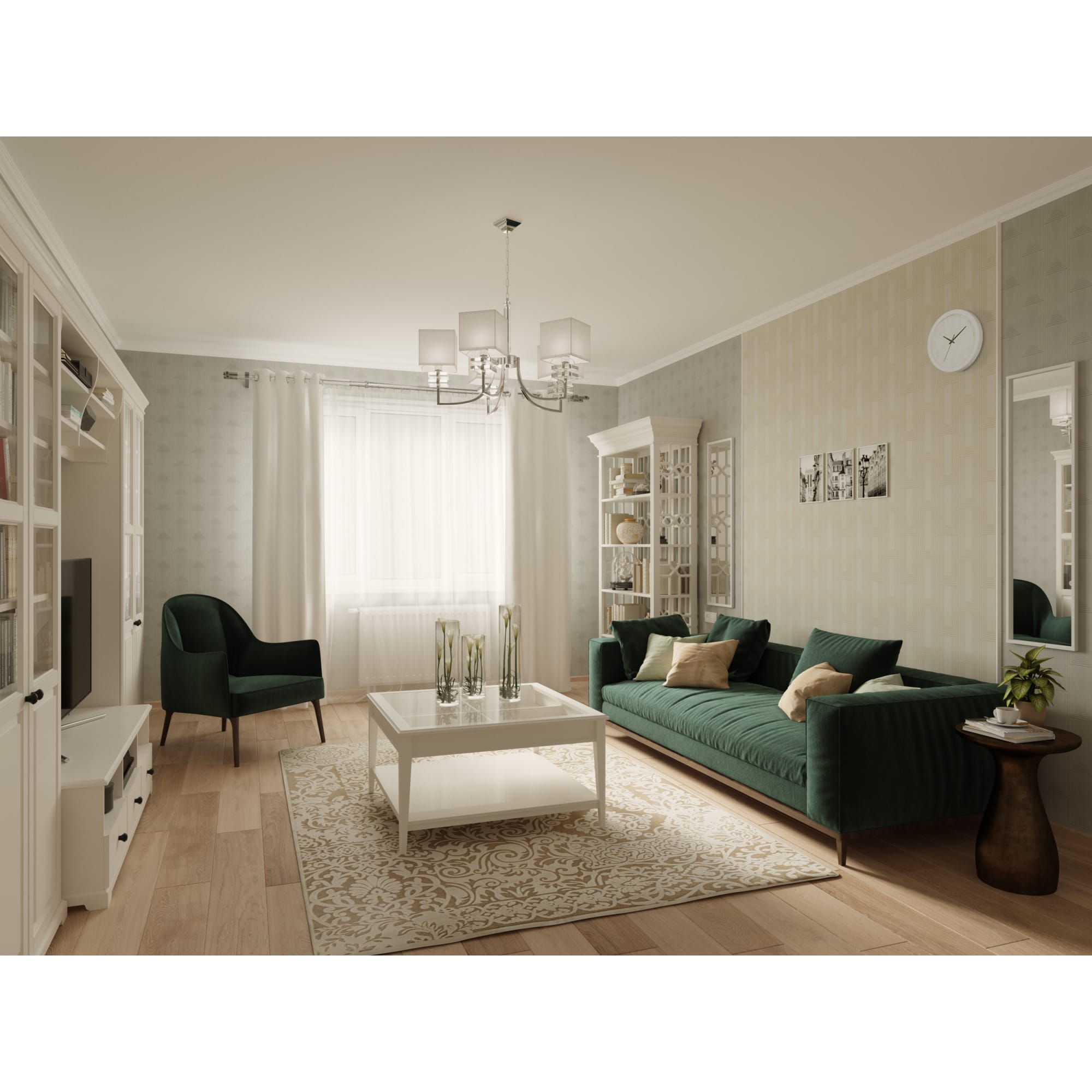 18868975 Часы настенные "Белые " диаметр 25 см Цифры Santreyd  - Вид №4