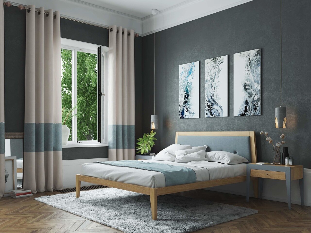 Кровать двуспальная 160x200 светло-коричневая Fly new BRAGIN DESIGN ДИЗАЙНЕРСКИЕ 256409 Бежевый  - Вид №2