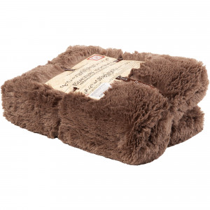 18680761 Плед декоративный 200х220 см, искусственный мех, цвет коричневый