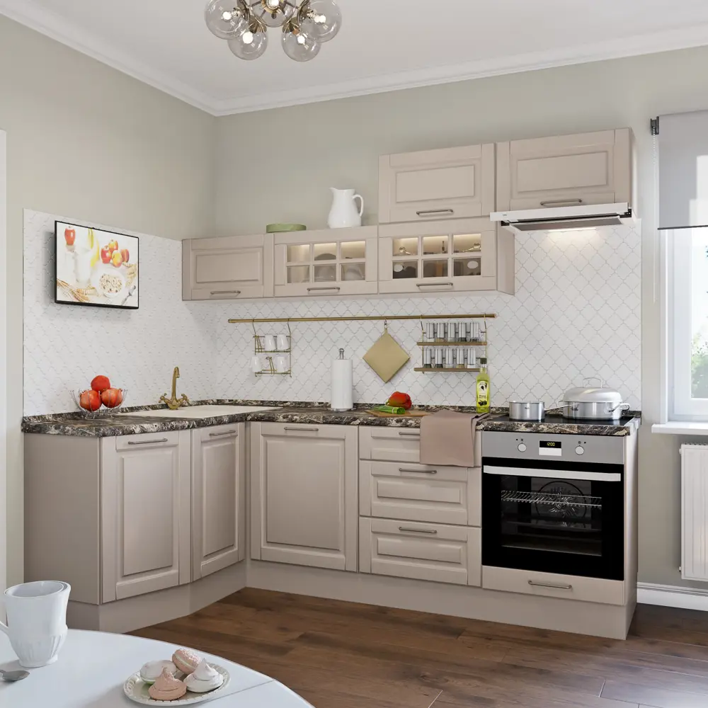 Дверь для шкафа Delinia «Леда бежевая» 33x70 см, МДФ, цвет бежевый STLM-2144348 - Вид №3