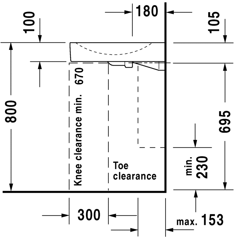 0443580009 Подвесная раковина настенная овальная Duravit Architec - Вид №3