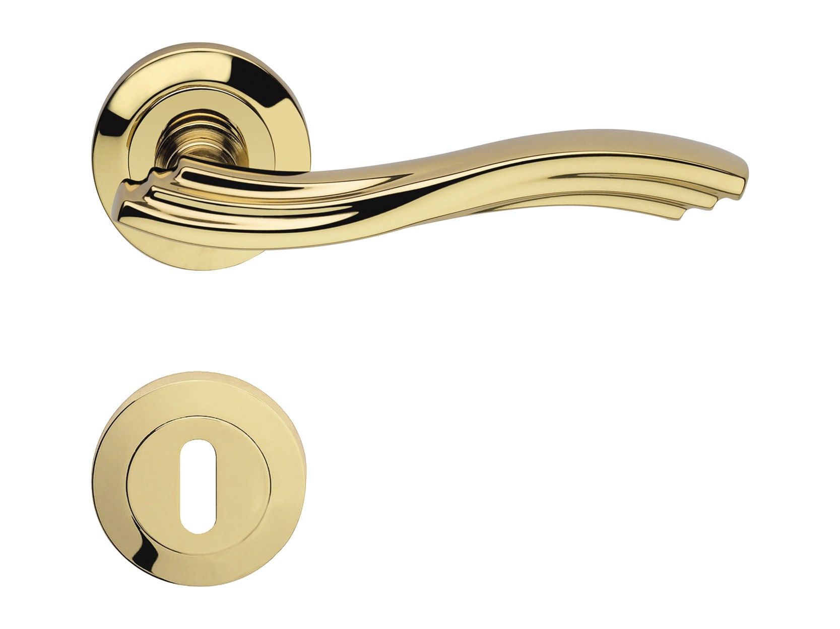 Классическая латунная ручка на розетке с насадкой LINEA CALI' ARCH-00096357