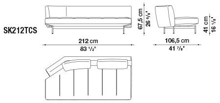 B&B Italia 4-х местный кожаный диван Saké sun-id-1457556 - Вид №18