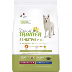 ПР0016902 Корм для собак TRAINER Nat.Sensitive Plus для средних и крупных пород кролик сух. 3кг NATURAL TRAINER