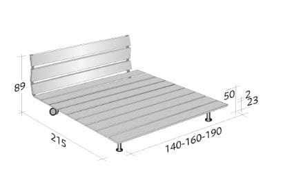 Кровать в восточном стиле с колесами Flou ARCH-00084851 - Вид №11