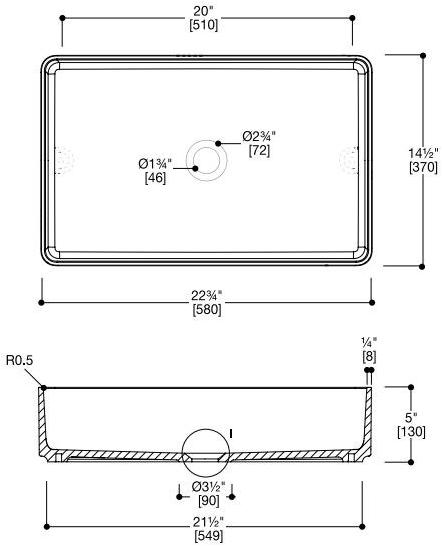 Sa0305n37 Накладная раковина на столешницу  овальная Blu Bathworks® METRIX - Вид №4