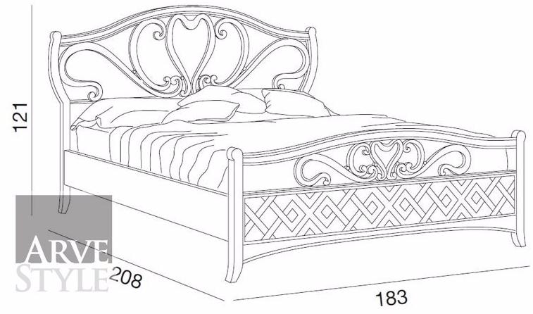 Arvestyle Двуспальная кровать из массива дерева Naima Sl-0519 - Вид №3