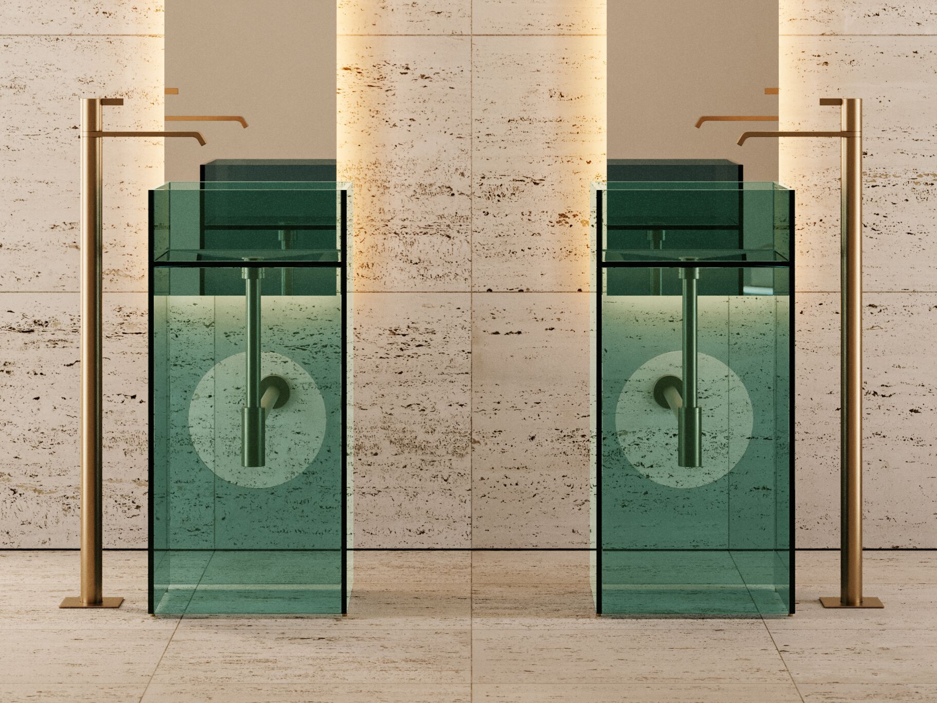 Кристалл отдельно стоящий умывальник ARTELINEA Kubik ARCH-00150202