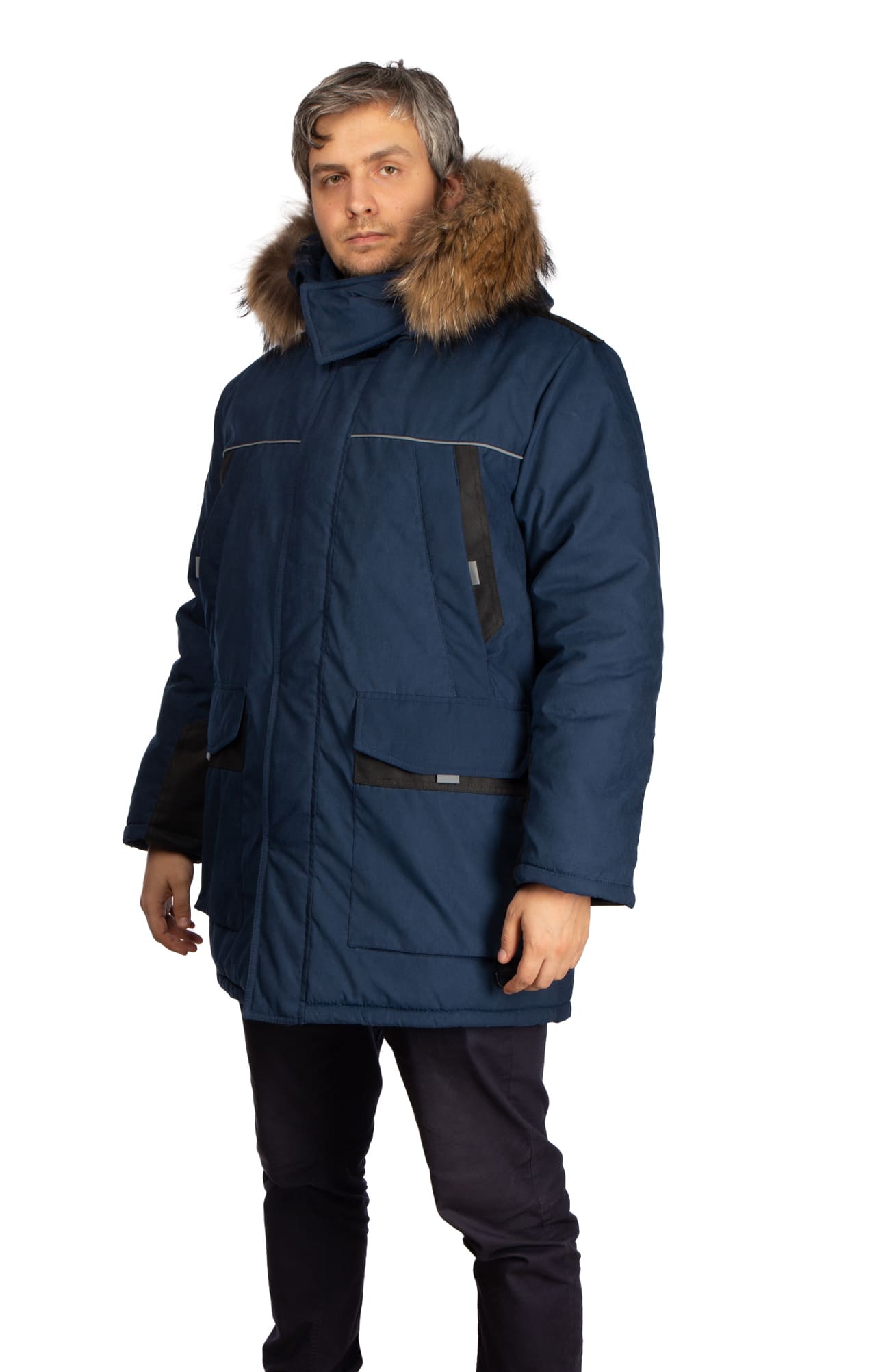 5035749 Куртка "Простор" утепленная темно-синяя  Зимняя спецодежда  размер 56-58/182-188  - Вид №9